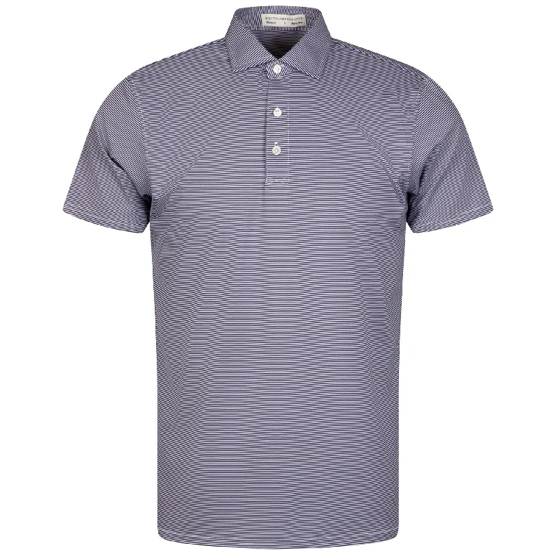 Soft Fabric Looks The Perkins Knit Polo Navy/White - AW24