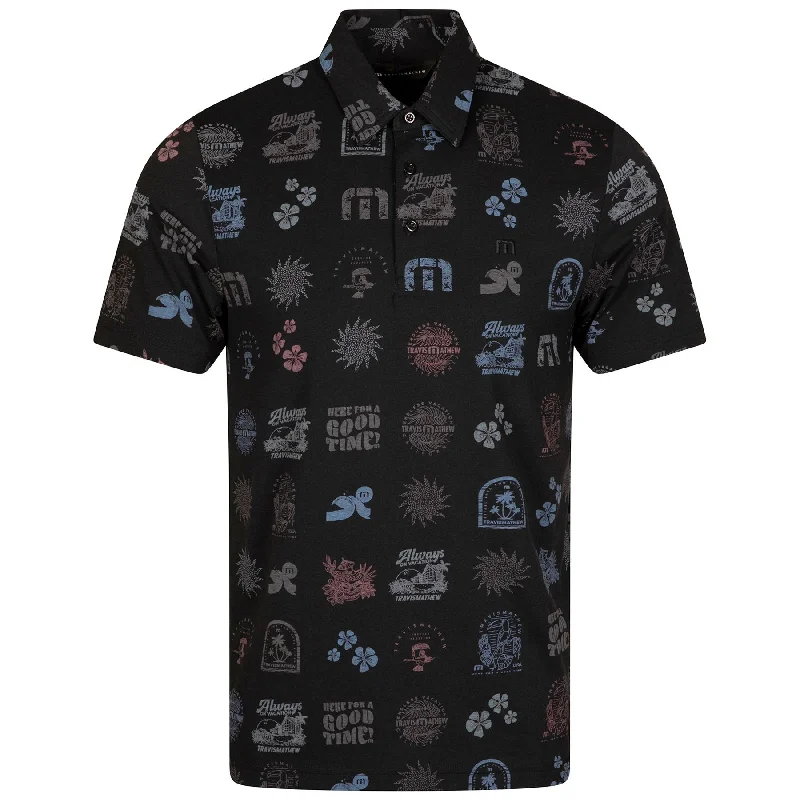 Breezy Outfits Tourist Season Polo Black - SS24