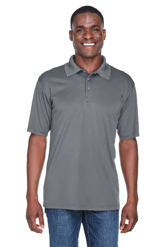 Comfy Pants UltraClub Mens Cool & Dry Performance Moisture Wicking Short Sleeve Polo Shirt - Charcoal Grey Comfy Pants UltraClub Mens Cool & Dry Performance Moisture Wicking Short Sleeve Polo Shirt - Charcoal Grey