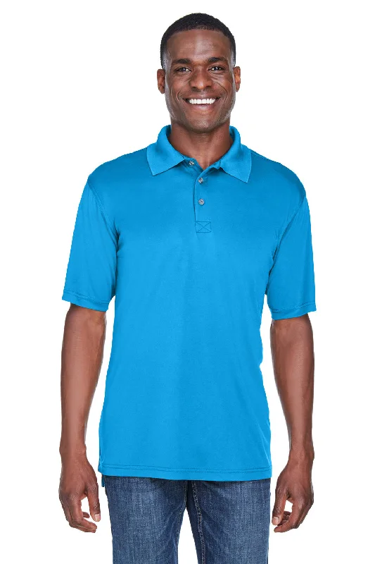 Youthful Vitality UltraClub Mens Cool & Dry Performance Moisture Wicking Short Sleeve Polo Shirt - Sapphire Blue Youthful Vitality UltraClub Mens Cool & Dry Performance Moisture Wicking Short Sleeve Polo Shirt - Sapphire Blue