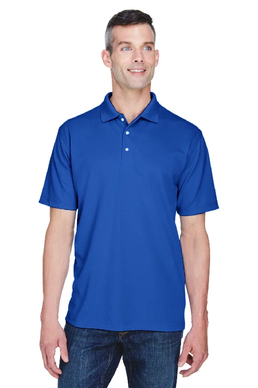 Floral Prints UltraClub Mens Cool & Dry Performance Moisture Wicking Short Sleeve Polo Shirt - Cobalt Blue Floral Prints UltraClub Mens Cool & Dry Performance Moisture Wicking Short Sleeve Polo Shirt - Cobalt Blue