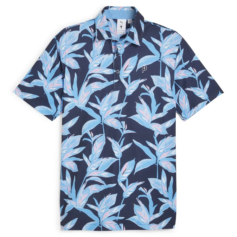 Casual Fit X PTC Floral Polo Deep Navy/Regal Blue - SS24