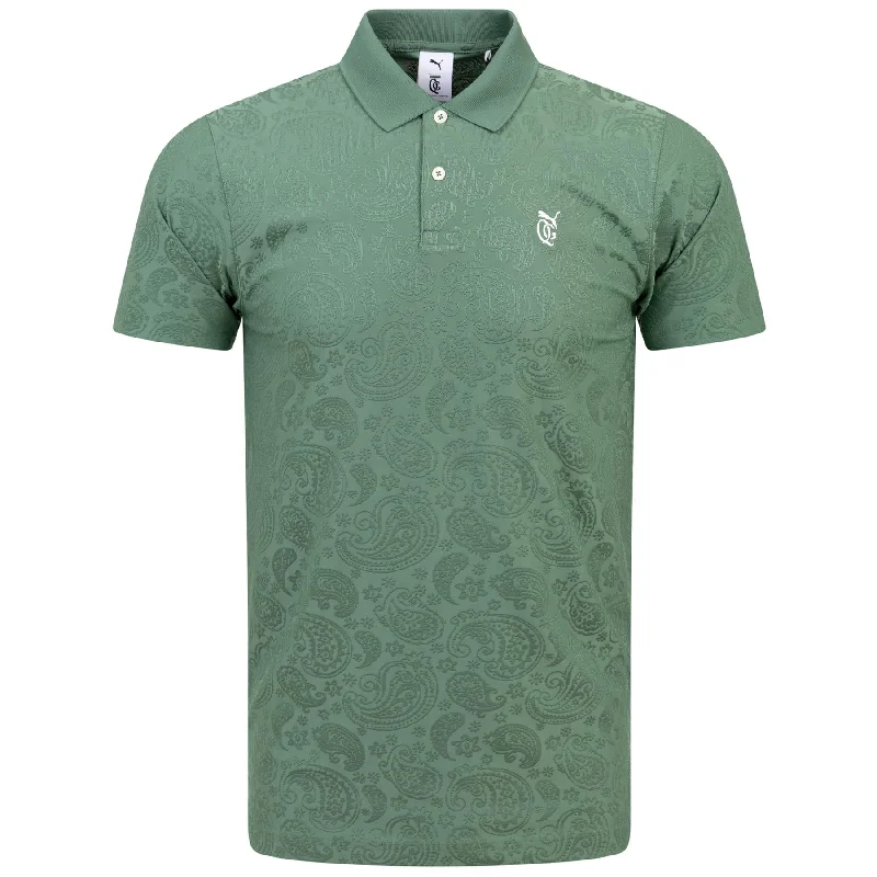 Design Must-have X QGC Jacquard Paisley Polo Deep Forest - SS24