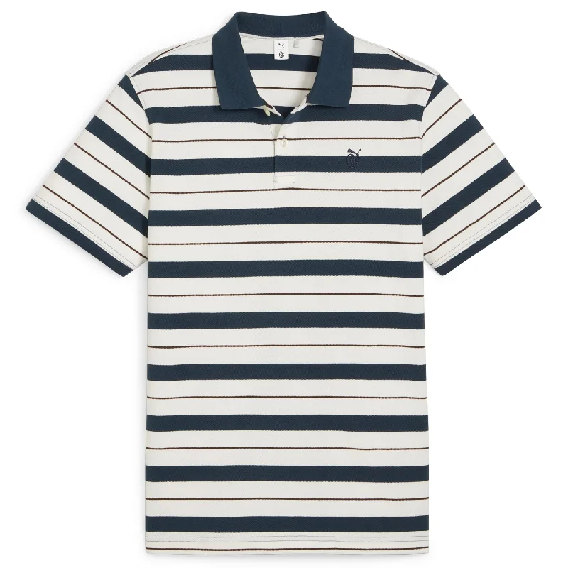 Exquisite Craftsmanship X QGC Sunday Stripe Polo Warm White/Dark Night - SS24